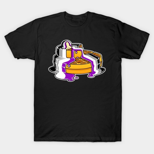Ace Asexual Pride Waffles LGBT T-Shirt by FlannMoriath